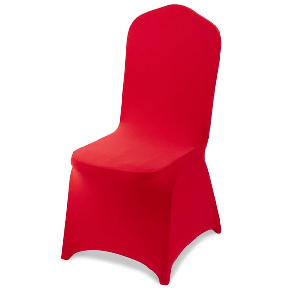 Stolsöverdrag, 50-pack, 51x45x95 cm, Röd, Polyester Spandex