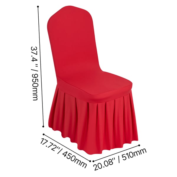 Tuolinpäälliset, 30 kpl, 51x45x95 cm, punainen, polyesteri spandex