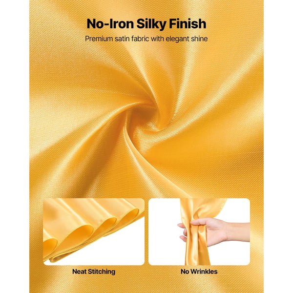 Stolsløjfer, 275x17 cm, Guld, Satin