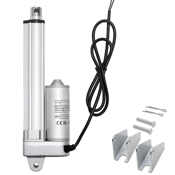 Lineær aktuator, 101,6 mm slag 3000N 5 mm/s IP65, 250x78x45 mm, aluminium