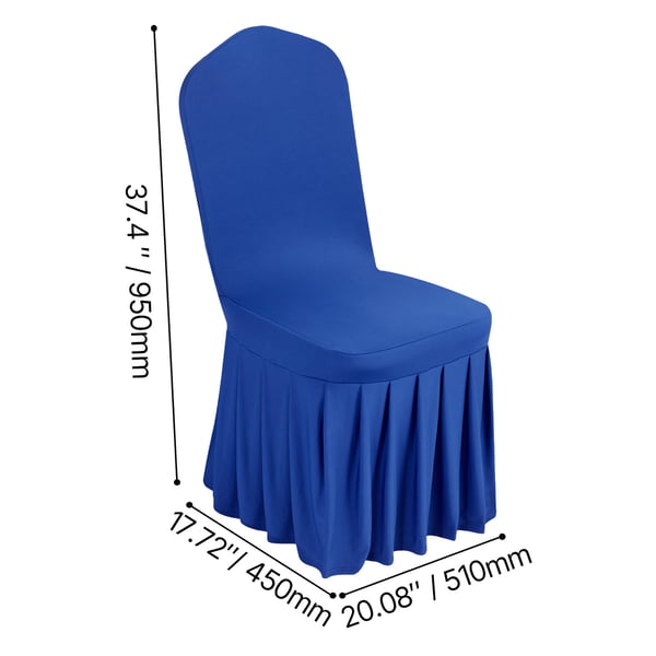 Stolsöverdrag, 30-pack, 51x45x95 cm, Blå, Polyester Spandex