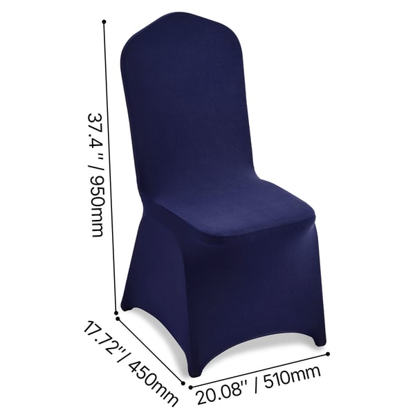 Stolsöverdrag, 50 stycken, 51x45x95 cm, marinblå, polyester spandex