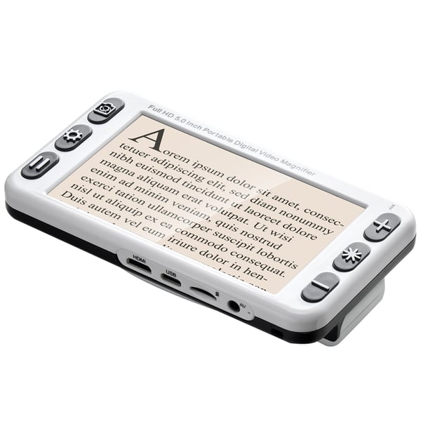 Digitaalinen suurennuslasi, kannettava HD-elektroninen videon suurennuslaite 150x83x34 mm, taitettava kahva
