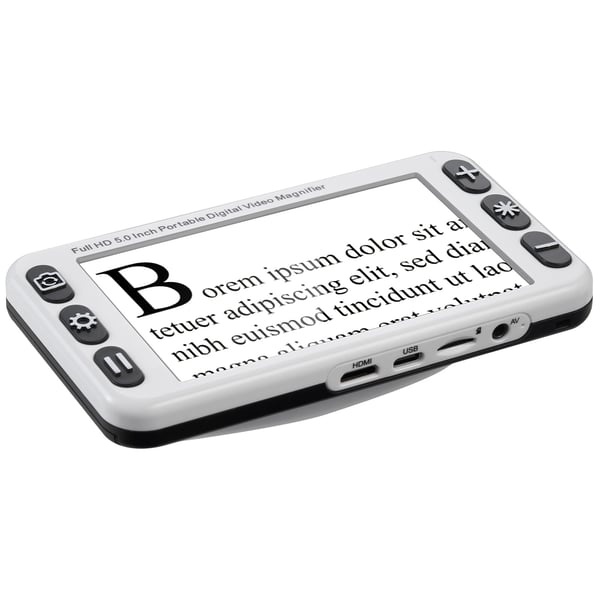 Digitaalinen suurennuslasi, kannettava HD-elektroninen videon suurennuslaite 150x83x34 mm, taitettava kahva