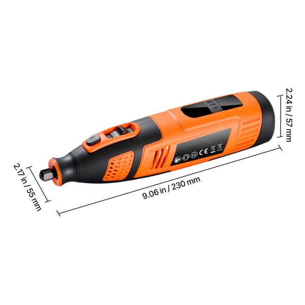 Sladdlöst roterande verktygssats, 119-delar, 23x5.5x5.7 cm, justerbar hastighet