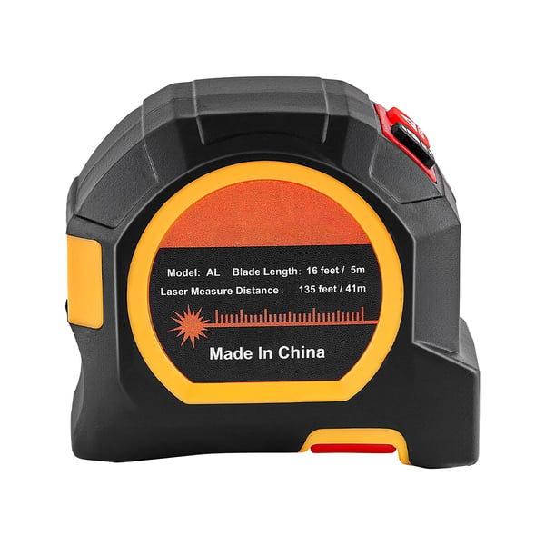 Laser afstandsmåler, 2-i-1 genopladelig 41m & 4,8m magnetisk, 82x75x50 mm, måleværktøj