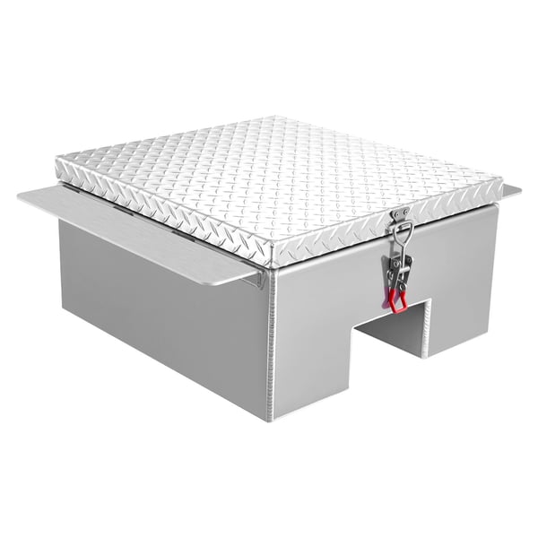 Lastbilsflak Verktygslåda 77x61x31 cm Silver Aluminium Förvaring