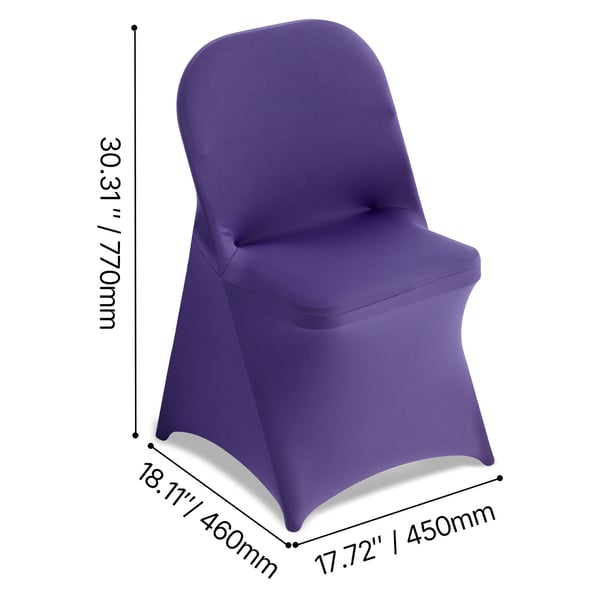 Stolsöverdrag, 50-pack, 45x46x77 cm, Lila, Polyester Spandex
