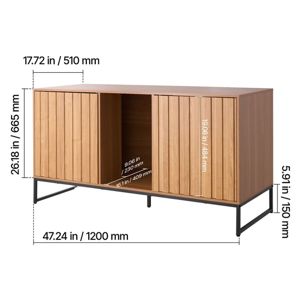 Kattegrusbakke Skab, 120x45x66.5 cm, Opbevaring, Vandtæt