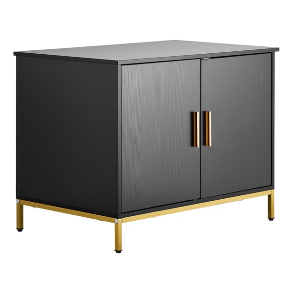 Kattebakke Skjul, 70x45x54,5 cm, Sort, Metalben