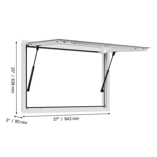 Serveringslucka 92x61 cm Aluminiumlegeringsram