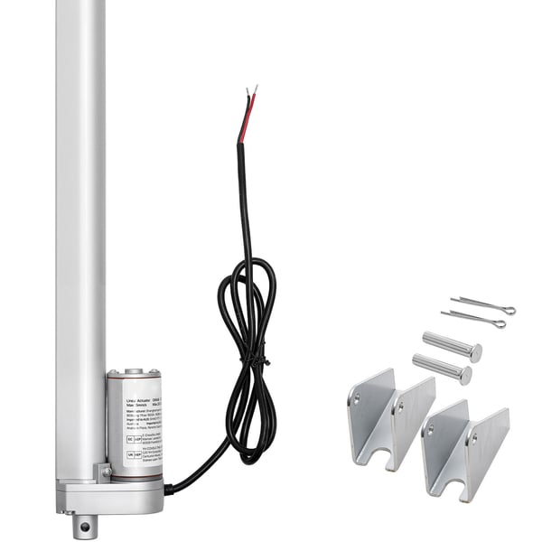 Lineaarinen toimilaite, 250 mm iskunpituus 15 mm/s 1000N, 370x75x40 mm, alumiini