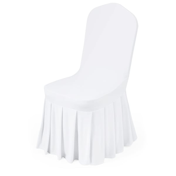 Tuolinpäälliset, 30 kpl, 51x45x95 cm, valkoinen, polyesteri spandex