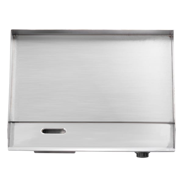 Elektrisk stegeplade 53,5x30 cm rustfrit stål flad grill
