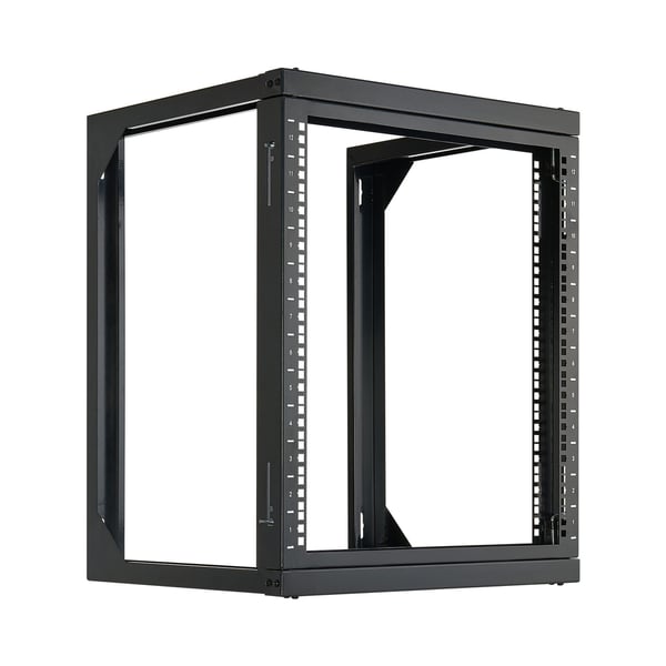 Väggmonterat serverställ, 52x45,5 cm, svart, kolstål