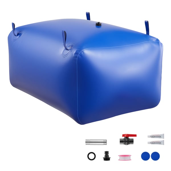 Vesisäiliöpussi 101x60x45 cm sininen, kannettava taitettava PVC