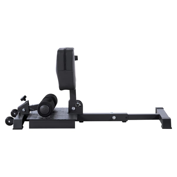 Sissy squat maskine, 115x48.9x73 cm, sort, sammenklappeligt fitnessudstyr