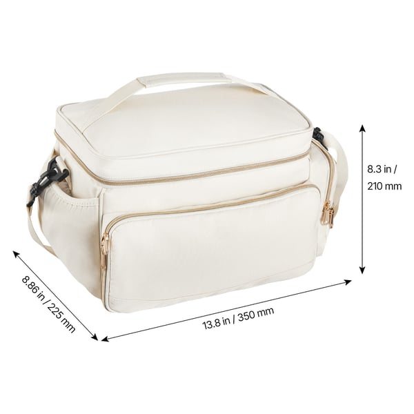 Brystpumpe Taske, 35x25.5x21 cm, Beige, Vandtæt måtteopbevaring