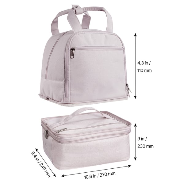 Bröstpump Ryggsäck, 27x24x34 cm, Rosa, Isolerad Förvaring