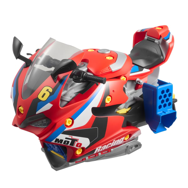 Motorcykelmotorsleksak, 39x41x27 cm, Röd, Mekanisk verkstadsset