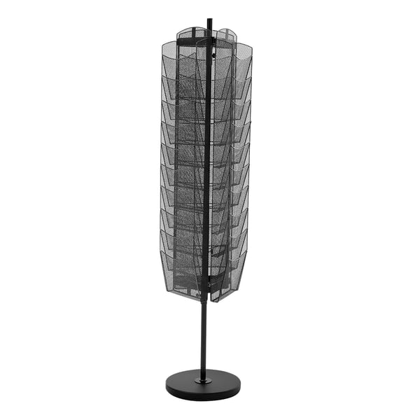 Broschyrställ, 30 fack, 35.5x35.5x167 cm, Metall, Fristående golvmodell