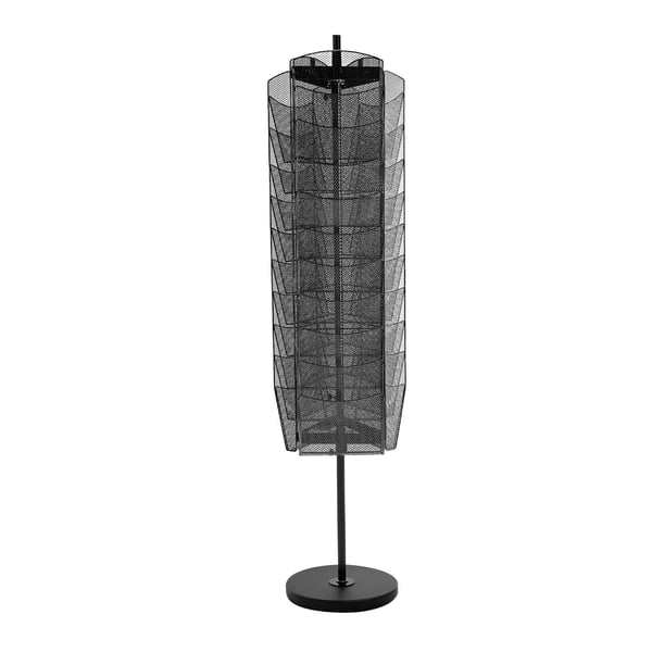 Broschyrställ, 30 fack, 35.5x35.5x167 cm, Metall, Fristående golvmodell