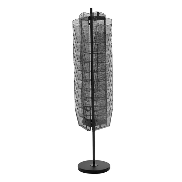 Broschyrställ, 30 fack, 35.5x35.5x167 cm, Metall, Fristående golvmodell