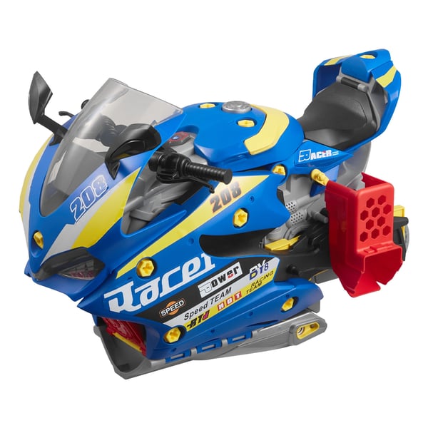 Motorcykelmotorsleksak, 39x41x27 cm, Blå, Mekanikerverkstadsset