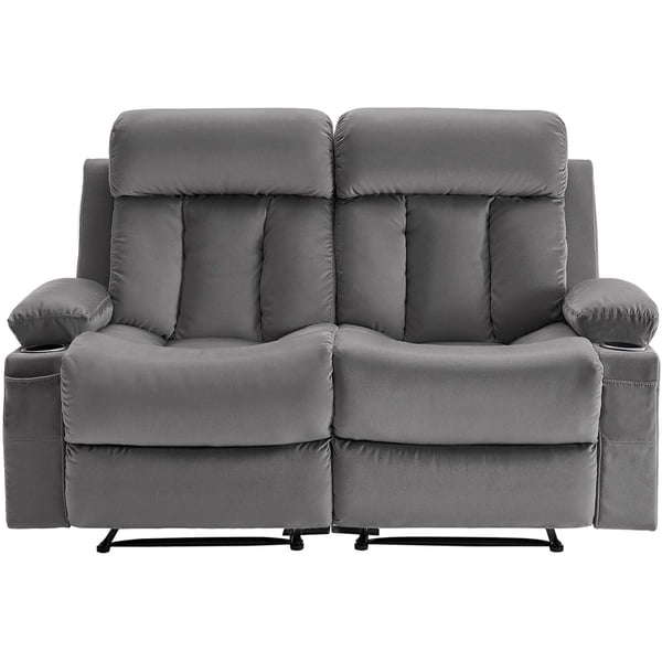 Loveseat-lepotuolisohva, 90,3x165,5x87 cm, harmaa, sametti