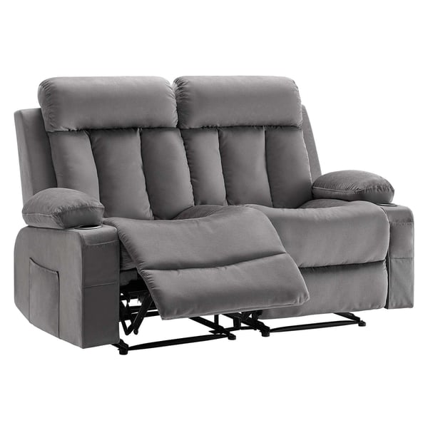 Loveseat-lepotuolisohva, 90,3x165,5x87 cm, harmaa, sametti