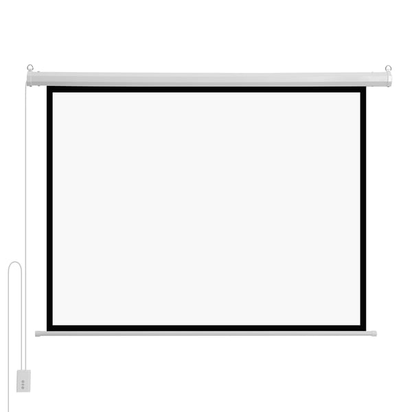 Projektorlærred, Motoriseret elektrisk, 1710x70x1250 mm, Hvid, PVC