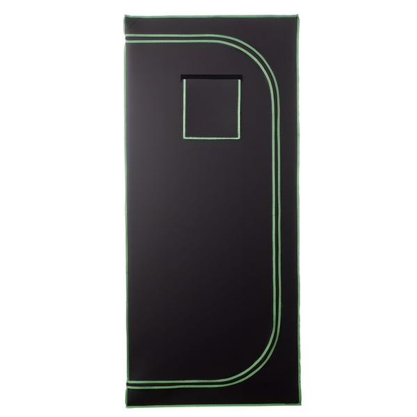 Væksttelt, 80x80x180 cm, Sort, Reflekterende Mylar, Indendørs Havebrug