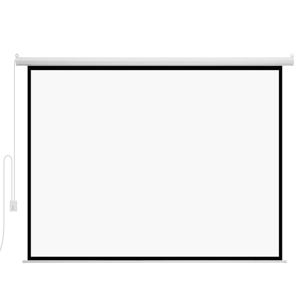 Projektorlærred, Motoriseret elektrisk, 2600x80x1930 mm, Hvid, PVC