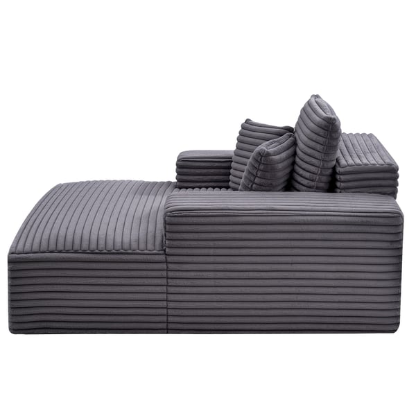 Lepotuoli, 124x170x70 cm, harmaa, verhoiltu