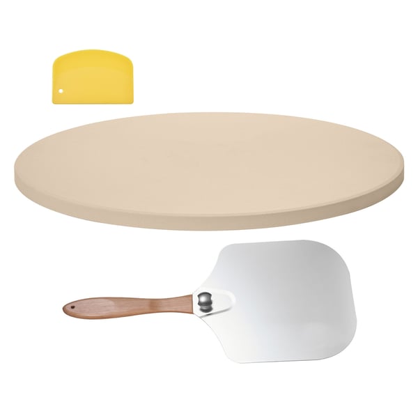 Pizzasten, 38.1x38.1x1.7 cm, Beige, Cordierit