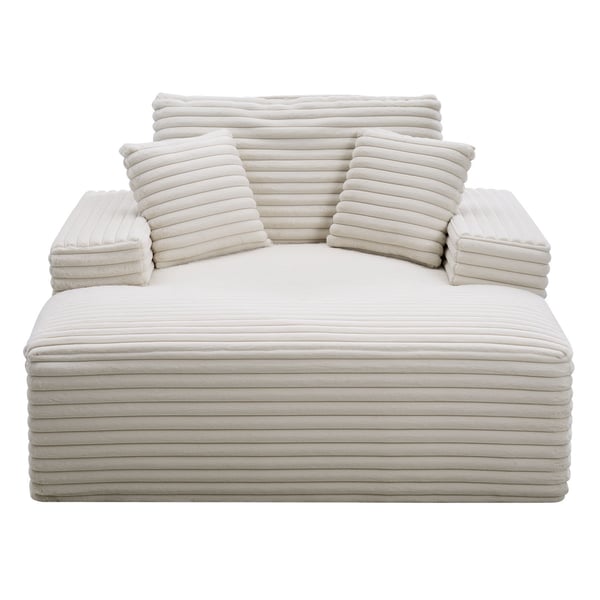 Chaiselong, 138x150x70 cm, Beige, Polstret