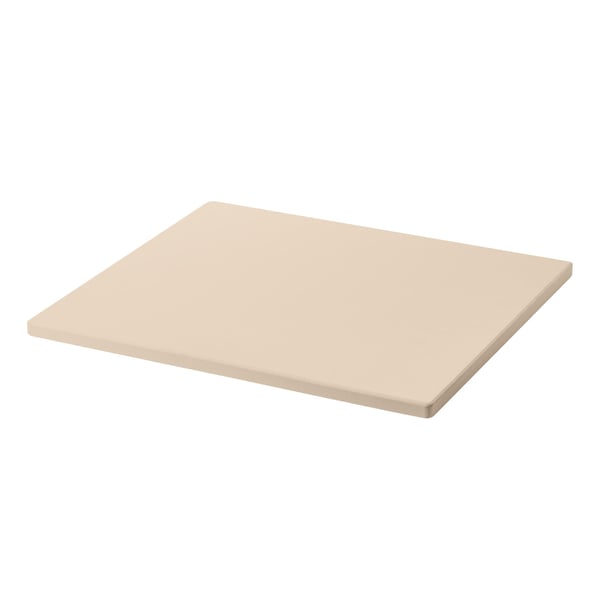 Pizzasten, 406x355x15 mm, Beige, Cordierit