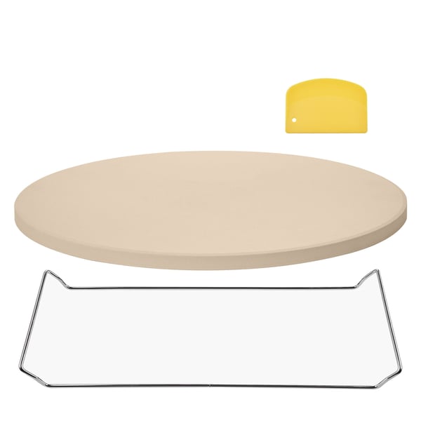 Pizzasten, 40,6x40,6x1,7 cm, Beige, Cordierit