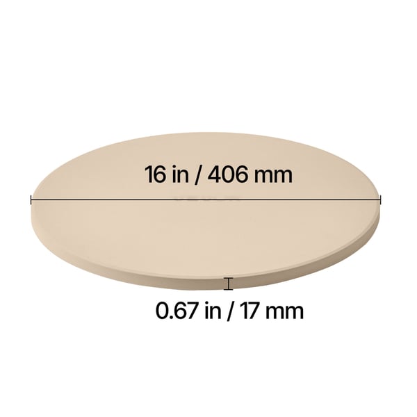 Pizzasten, 40,6x40,6x1,7 cm, Beige, Cordierit