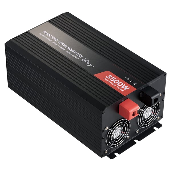 Invertteri, 3500W puhdas siniaalto, 39.5x20x16.5 cm, alumiiniseos