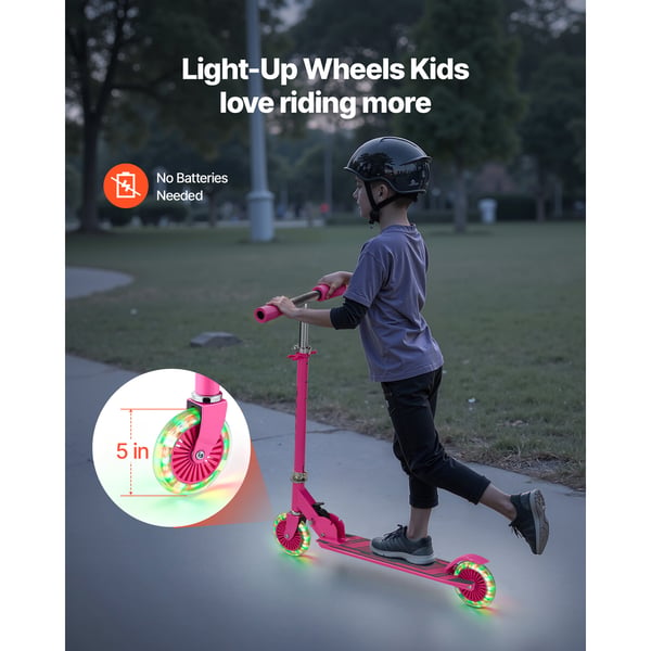 Sparkcykel, 70x32.5x83 cm, Rosa, Ram i aluminiumlegering