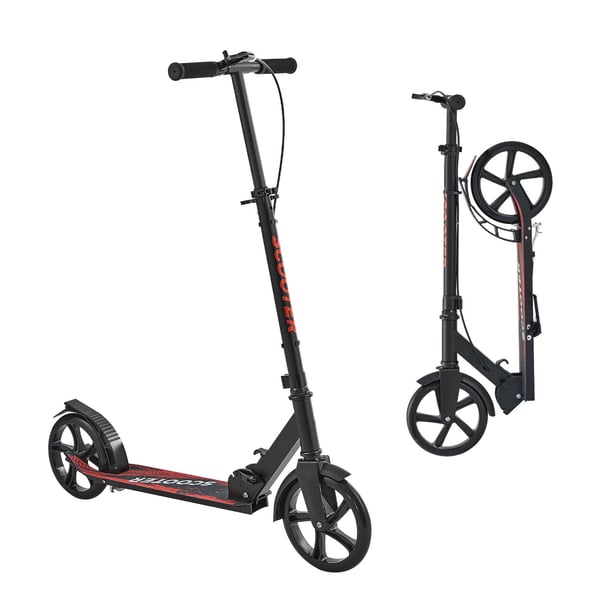 Sparkcykel, 90x38x100 cm, Svart, Justerbart styre