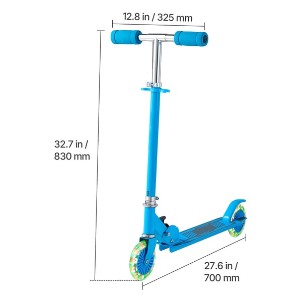 Sparkcykel, 70x32,5x83 cm, Blå, Justerbar höjd