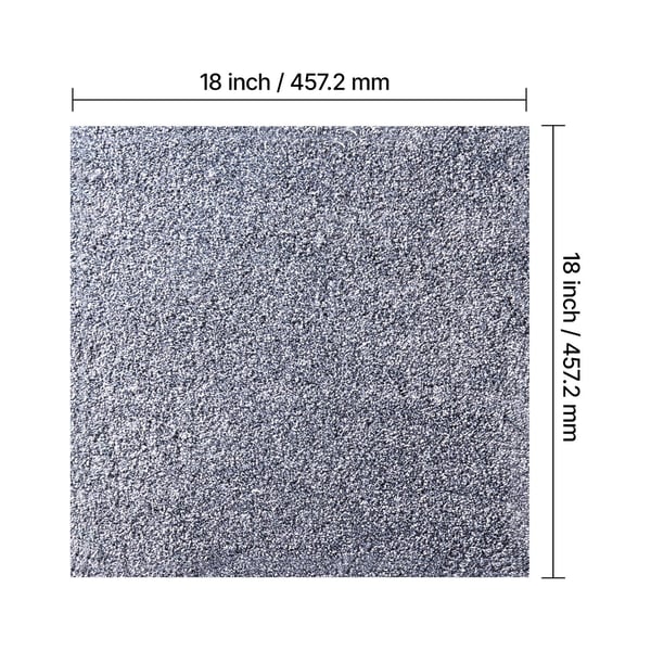 Tæppefliser, 457x457x12 mm, Grå, Selvklæbende Gulvbelægning