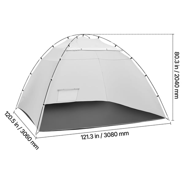 Malertelt, 295x292x202 cm, Stor plads, Oxford-stof