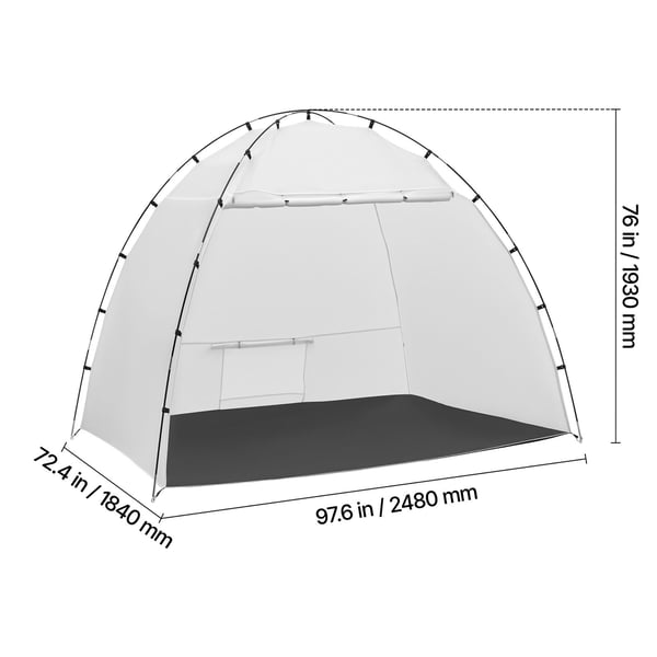 Malertelt, 233x172x190 cm, Stor, Oxford-stof
