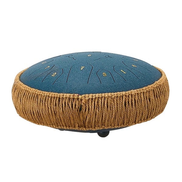 Steel Tongue Drum, 30,5x30,5x15 cm, Marinblå, Stål
