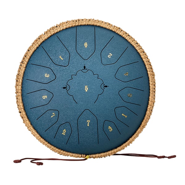 Steel Tongue Drum, 30,5x30,5x15 cm, Marinblå, Stål
