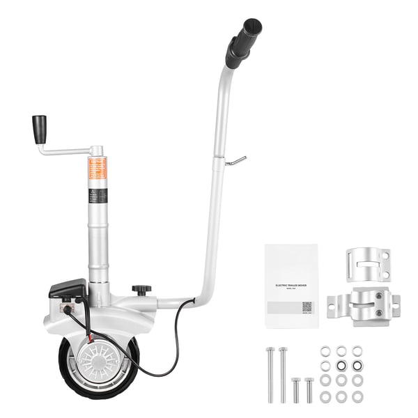 Elektrisk trailerdolly, 670x390x790 mm, 31-63 cm justerbar klemmhøjde, motoriseret