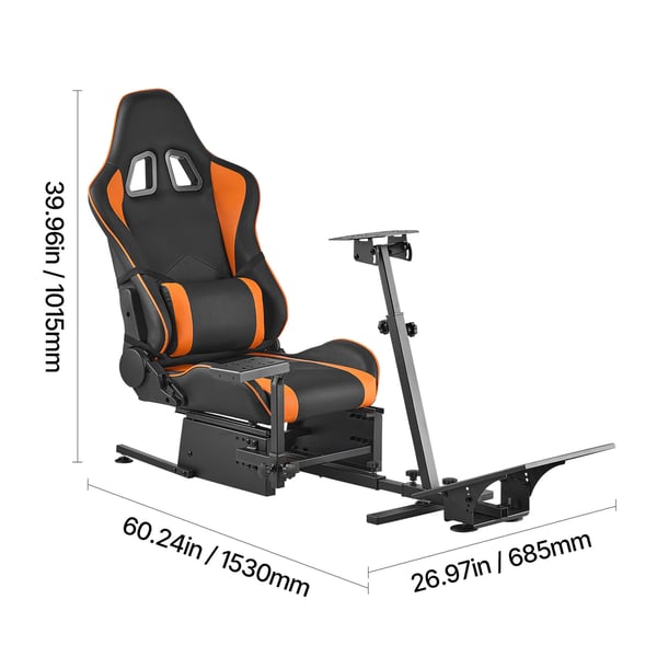 Raceratstativ, 1530x685x1015 cm, Sort, Simulator Cockpit